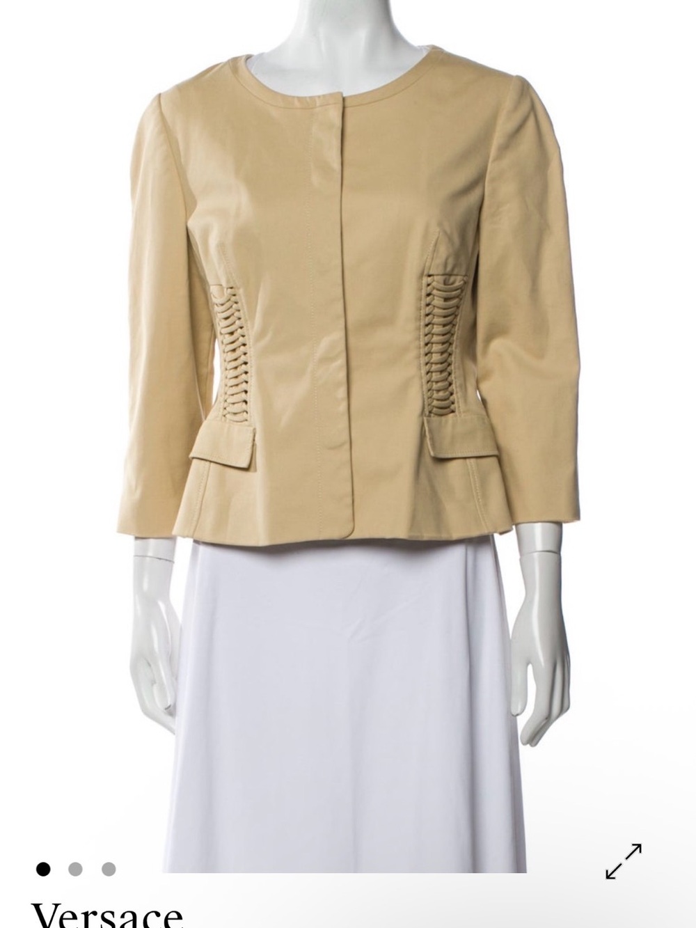 Vintage Gianni Versace Tan Cropped Jacket